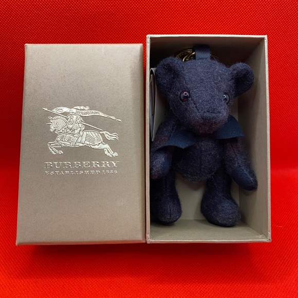 NWT Limited Edition Burberry Charcoal Bear Keychain - Picture 2 of 9